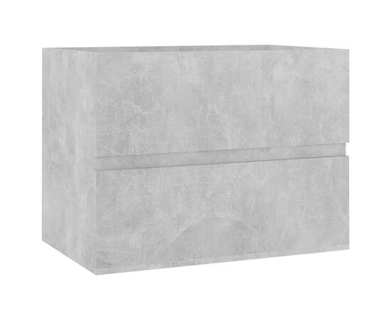 Set mobilier de baie, gri beton, pal, 8 image