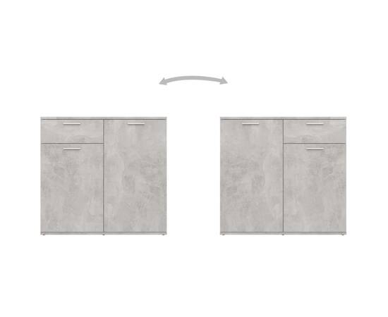 Servantă, gri beton, 160x36x75 cm, pal, 5 image