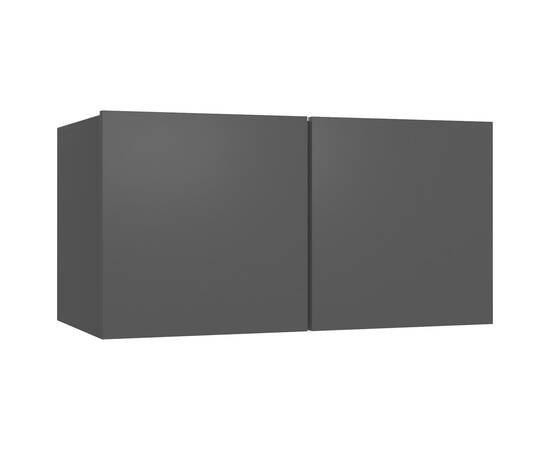 Set dulapuri tv, 3 piese, negru, pal, 6 image
