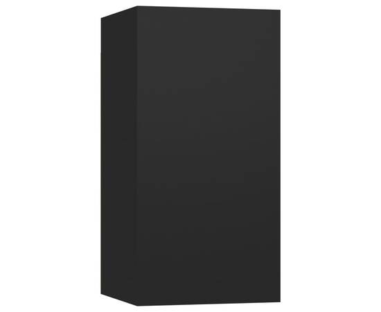 Set dulapuri tv, 5 piese, negru, pal, 6 image