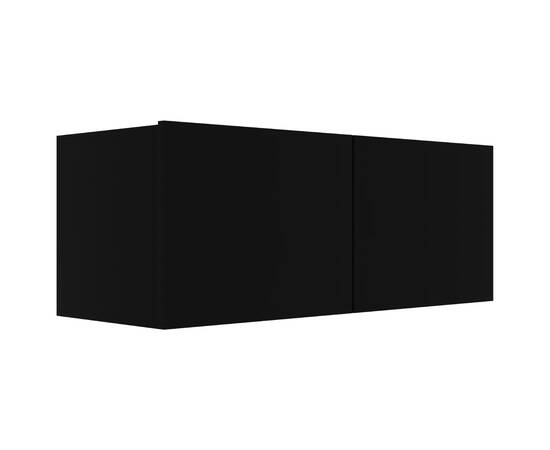 Set dulapuri tv, 4 piese, negru, pal, 4 image