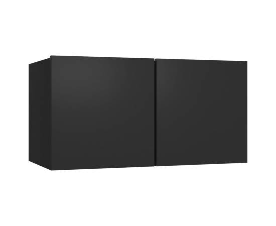 Set dulapuri tv, 6 piese, negru, pal, 4 image