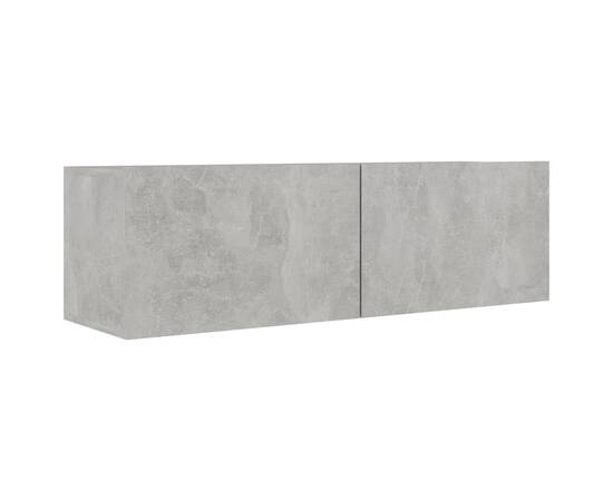 Comode tv, 4 buc., gri beton, 100x30x30 cm, pal, 5 image