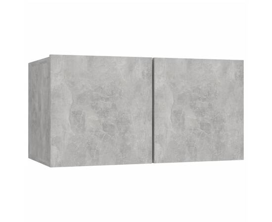 Set dulapuri tv, 4 buc., gri beton, pal, 5 image