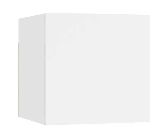 Noptieră, alb, 30,5x30x30 cm, pal, 2 image