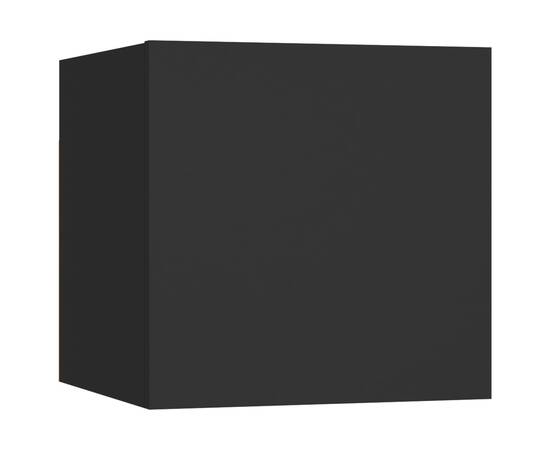 Noptieră, negru, 30,5x30x30 cm, pal, 2 image
