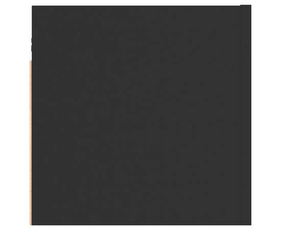 Noptieră, negru, 30,5x30x30 cm, pal, 5 image
