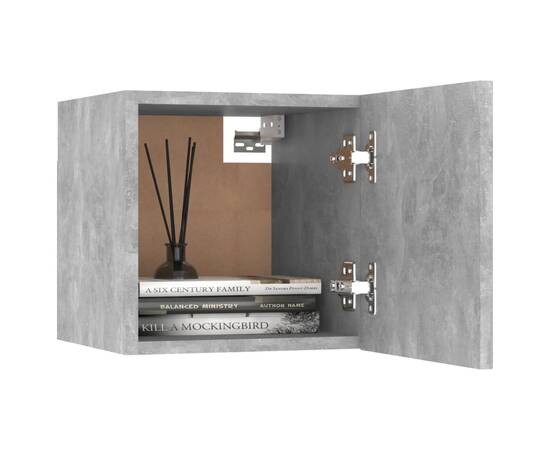 Noptiere, 2 buc., gri beton, 30,5x30x30 cm, pal, 4 image