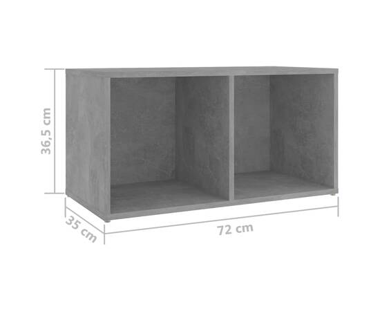 Comode tv, 2 buc., gri beton,72x35x36,5 cm, pal, 8 image