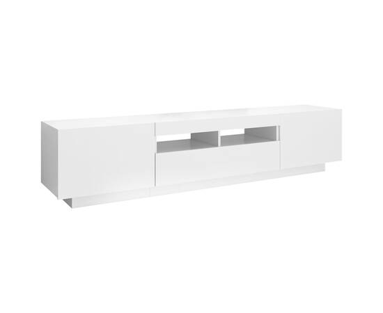 Comodă tv cu lumini led, alb, 180x35x40 cm, 7 image