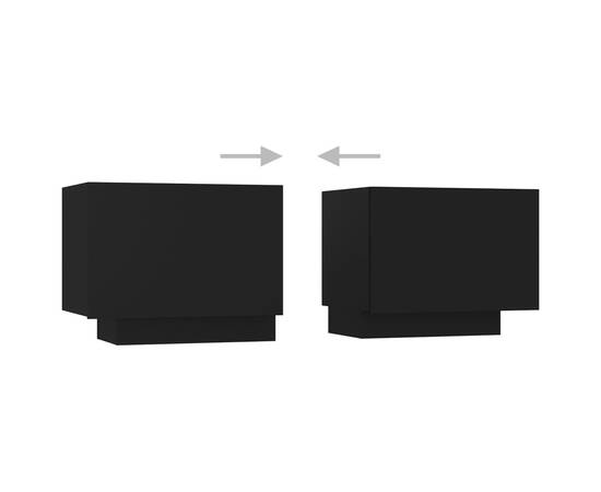 Comodă tv cu lumini led, negru, 200x35x40 cm, 8 image