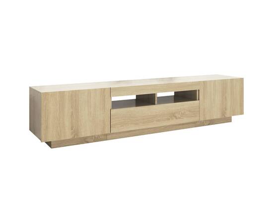 Comodă tv cu lumini led, stejar sonoma, 180x35x40 cm, 7 image