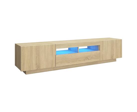 Comodă tv cu lumini led, stejar sonoma, 180x35x40 cm, 2 image