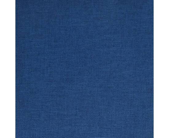 Scaune de sufragerie pivotante, 4 buc., albastru, textil, 2 image