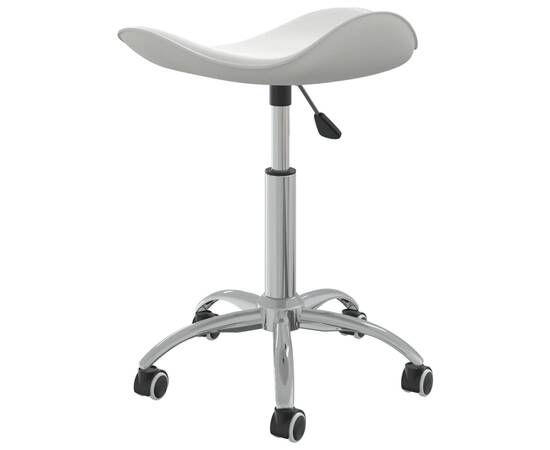 Scaun de birou, alb, piele ecologică, 5 image
