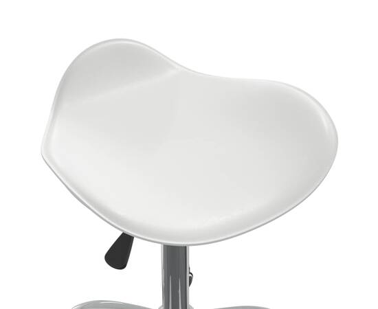 Scaun de birou, alb, piele ecologică, 7 image
