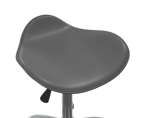 Scaun de masă pivotant, gri, piele ecologică, 7 image