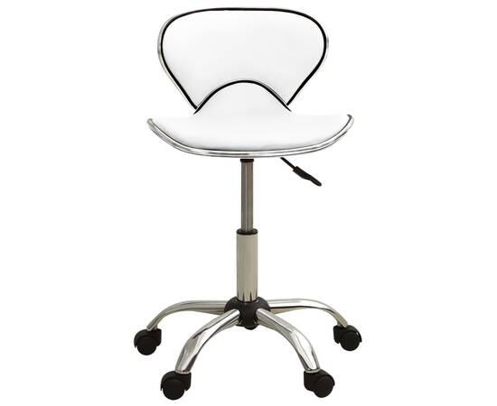 Scaun de birou, alb, piele ecologică, 2 image
