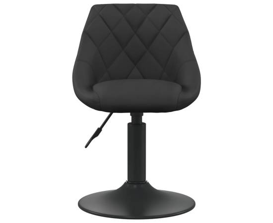 Scaun de masă, negru, catifea, 2 image