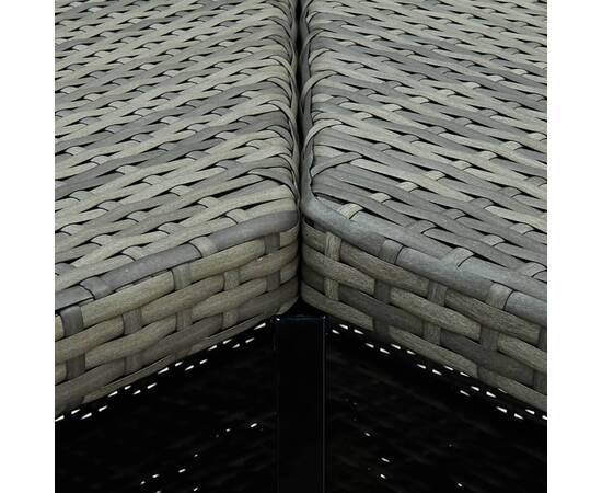 Masă de bar colțar, gri, 100 x 50 x 105 cm, poliratan, 2 image