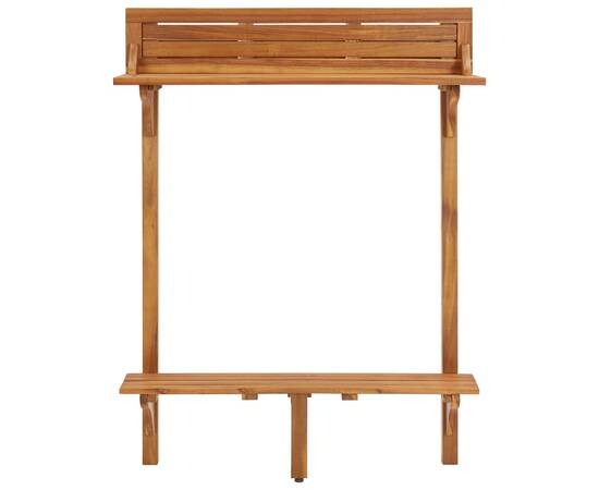 Masă de bar pentru balcon, 90x37x122,5 cm, lemn masiv de acacia, 2 image