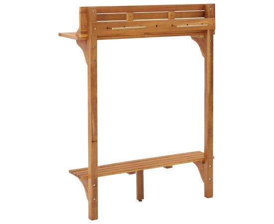 Masă de bar pentru balcon, 90x37x122,5 cm, lemn masiv de acacia, 4 image