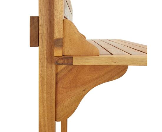 Masă de bar pentru balcon, 90x37x122,5 cm, lemn masiv de acacia, 5 image