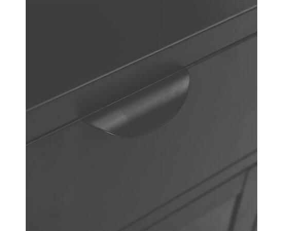 Noptiere, 2 buc., negru, 40x30x54,5 cm, oțel și sticlă, 3 image