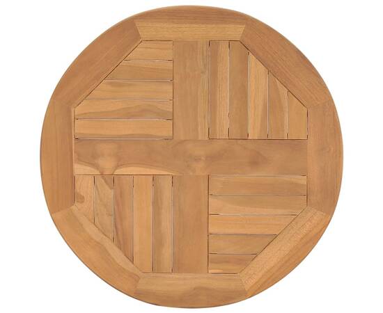 Masă de bistro, Ø60x60 cm, lemn masiv de tec, 4 image