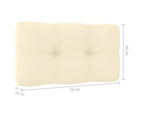 Perne de canapea din paleți, 2 buc., crem, 10 image