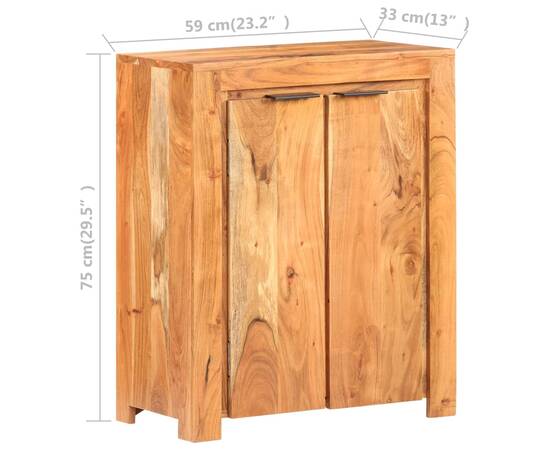 Servantă, 59 x 33 x 75 cm, lemn masiv de acacia, 6 image