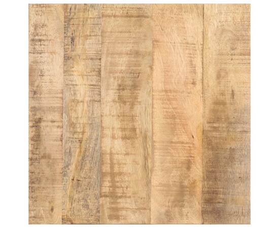 Masă laterală cu roți, 40 x 40 x 42 cm, lemn de mango nefinisat, 2 image