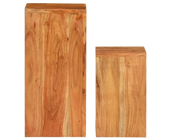 Mese laterale, 2 buc., lemn masiv de acacia, 3 image