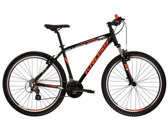 Bicicleta KROSS Hexagon 2.0 V-brake 26" negru/portocaliu/gri S, Dimensiune roata: 26 inch, Marime cadru: S, Culoare: negru/portocaliu/gri