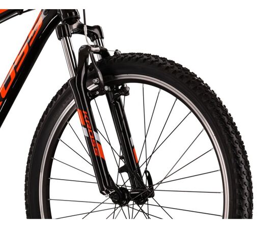 Bicicleta KROSS Hexagon 2.0 V-brake 26" negru/portocaliu/gri S, Dimensiune roata: 26 inch, Marime cadru: S, Culoare: negru/portocaliu/gri, 3 image