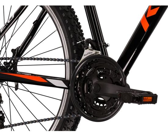 Bicicleta KROSS Hexagon 2.0 V-brake 26" negru/portocaliu/gri XS, Dimensiune roata: 26 inch, Marime cadru: XS, Culoare: negru/portocaliu/gri, 4 image