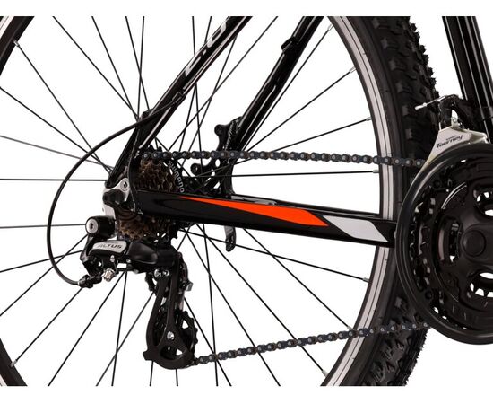 Bicicleta KROSS Hexagon 2.0 V-brake 26" negru/portocaliu/gri S, Dimensiune roata: 26 inch, Marime cadru: S, Culoare: negru/portocaliu/gri, 7 image