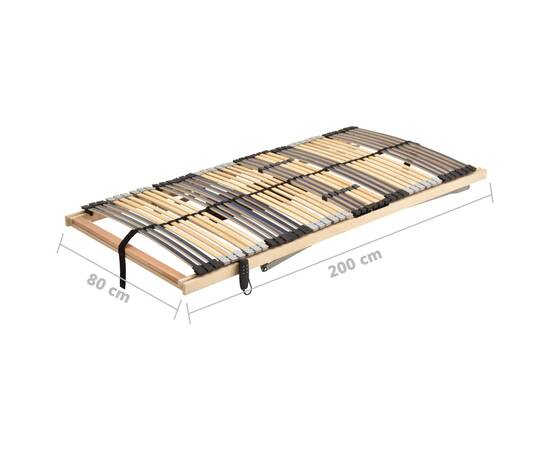Bază de pat electrică cu șipci, 42 șipci, 7 zone, 80 x 200 cm, 11 image
