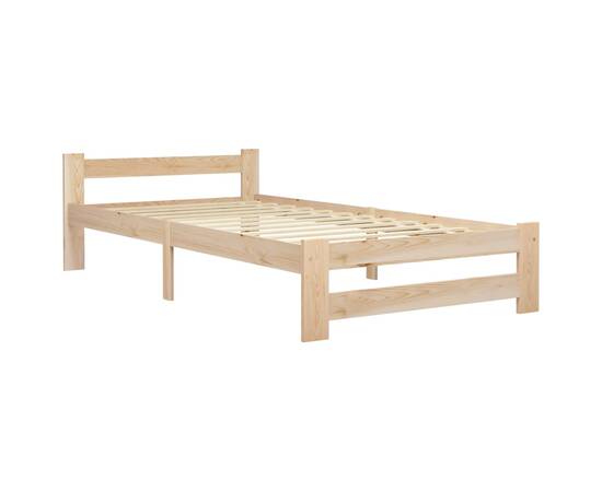 Cadru de pat, 100 x 200 cm, lemn masiv de pin, 2 image