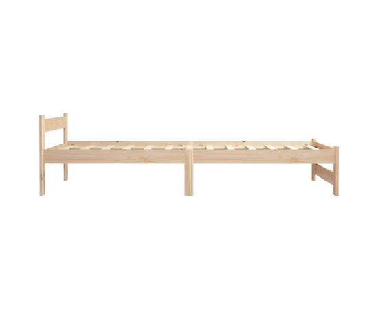 Cadru de pat, 90 x 200 cm, lemn masiv de pin, 4 image