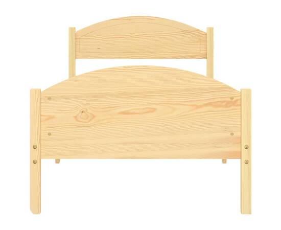 Cadru de pat, 100x200 cm, lemn masiv de pin, 4 image