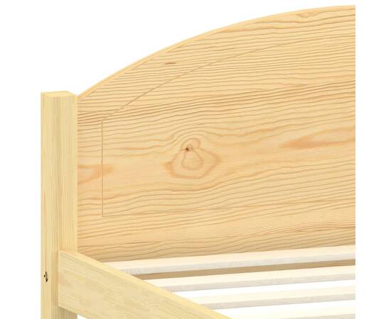 Cadru de pat, 120x200 cm, lemn masiv de pin, 6 image