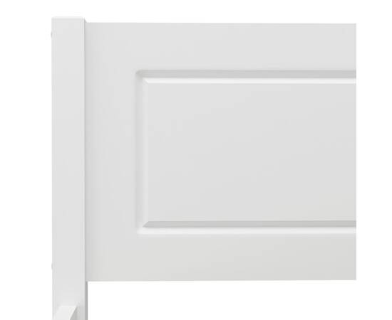 Cadru de pat, alb, 180x200 cm, lemn masiv de pin, 5 image