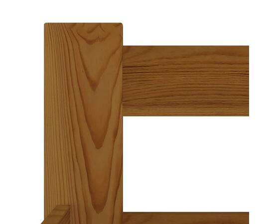 Cadru de pat, maro miere, 140 x 200 cm, lemn masiv de pin, 5 image