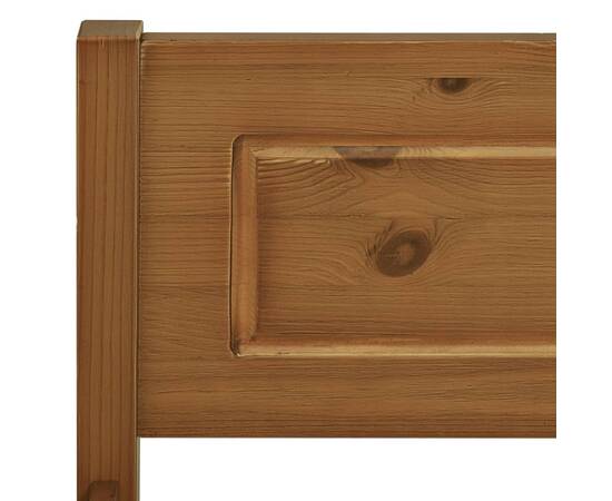 Cadru de pat, maro miere, 140x200 cm, lemn masiv de pin, 5 image