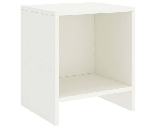 Noptiere, 2 buc., alb, 35 x 30 x 40 cm, lemn masiv de pin, 2 image