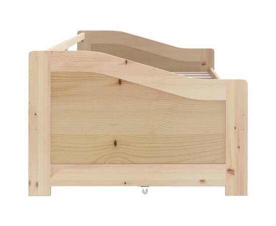 Pat de zi cu 3 locuri cu sertare, 90x200 cm, lemn masiv de pin, 6 image