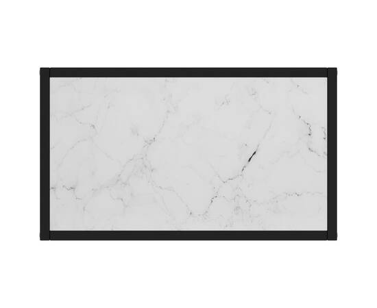 Masă consolă, alb, 60x35x75 cm, sticlă securizată, 4 image