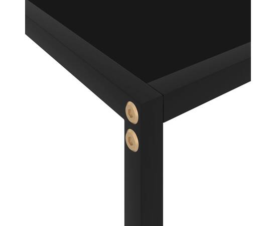 Masă consolă, negru, 60 x 35 x 75 cm, sticlă securizată, 5 image