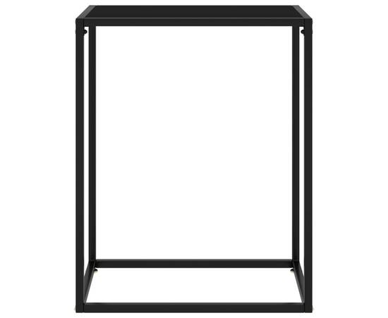 Masă consolă, negru, 60x35x75 cm, sticlă securizată, 2 image